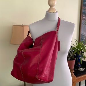 Liz Claiborne Red leather hobo bag